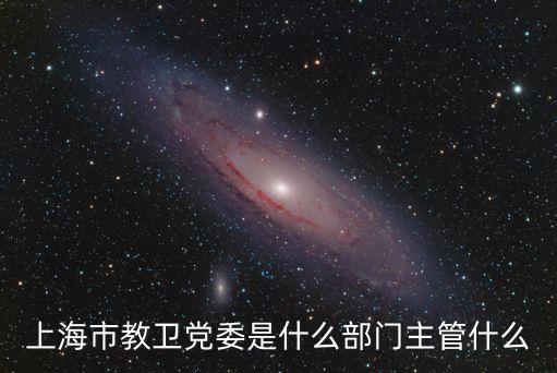 上海市教衛(wèi)黨委是什么部門主管什么