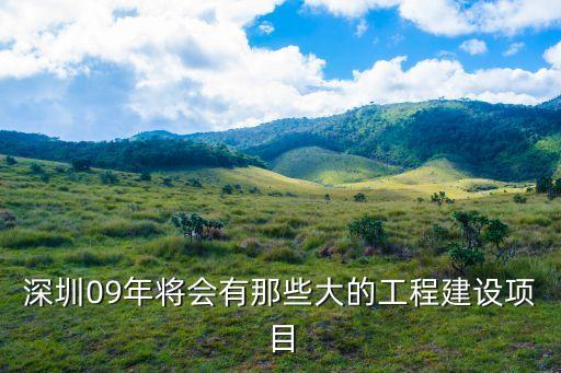 深圳09年將會有那些大的工程建設項目