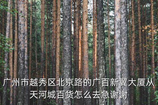 廣州市越秀區北京路的廣百新翼大廈從天河城百貨怎么去急謝謝
