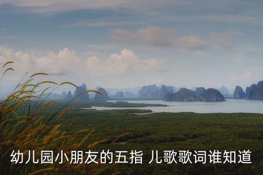 幼兒園小朋友的五指 兒歌歌詞誰知道