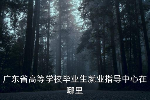 廣州高校指導中心，廣州市高校畢業生就業指導中心具體地址