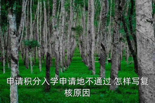 申請積分入學申請地不通過 怎樣寫復核原因