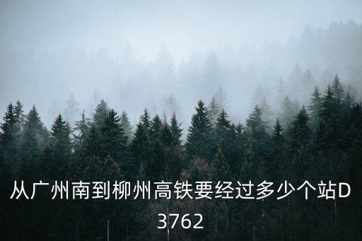 從廣州南到柳州高鐵要經(jīng)過多少個(gè)站D3762