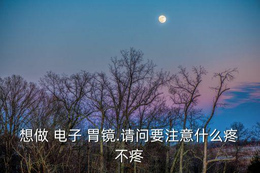 想做 電子 胃鏡.請問要注意什么疼不疼