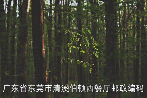 東莞黃江伯頓西餐廳在哪個位置，廣東省東莞市清溪伯頓西餐廳郵政編碼