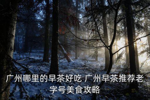 廣州哪里的早茶好吃 廣州早茶推薦老字號美食攻略