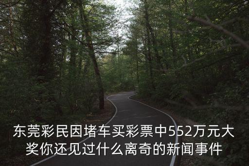 東莞彩民因堵車買彩票中552萬元大獎你還見過什么離奇的新聞事件