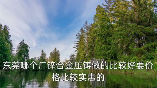 東莞哪個廠鋅合金壓鑄做的比較好要價格比較實惠的