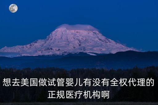 想去美國做試管嬰兒有沒有全權(quán)代理的正規(guī)醫(yī)療機(jī)構(gòu)啊