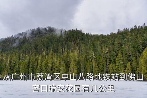 從廣州市荔灣區中山八路地鐵站到佛山窖口瑞安花園有幾公里