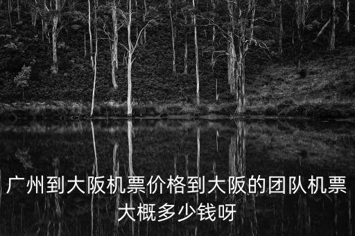 廣州到大阪機票價格到大阪的團隊機票大概多少錢呀