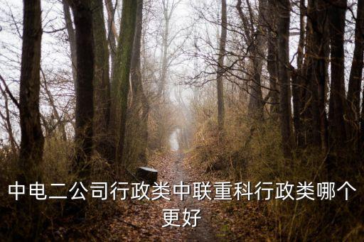 中電科與上海市政府，中電二公司行政類中聯重科行政類哪個更好
