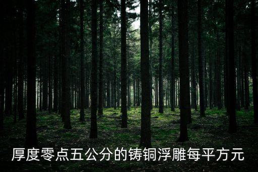 厚度零點(diǎn)五公分的鑄銅浮雕每平方元