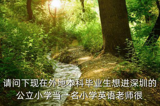 請問下現(xiàn)在外地本科畢業(yè)生想進深圳的公立小學當一名小學英語老師很
