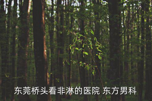 東莞橋頭看非淋的醫院 東方男科