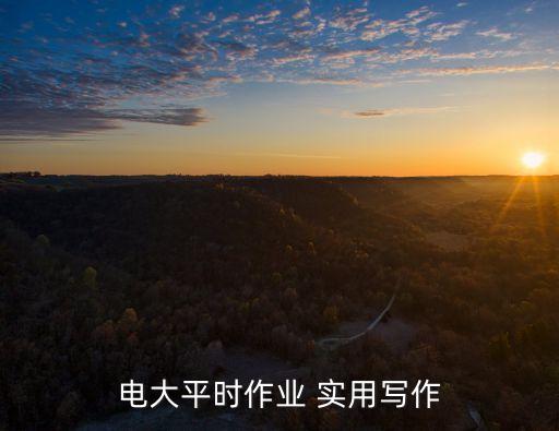 電大平時作業 實用寫作