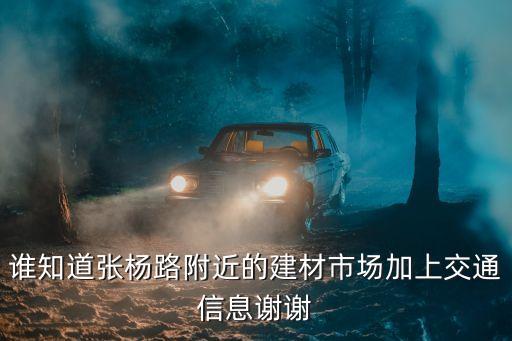 誰知道張楊路附近的建材市場加上交通信息謝謝