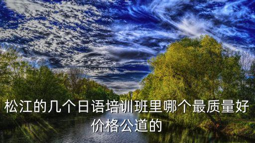 上海市松江區學日語培訓機構，上海市松江區哪里有學日文的