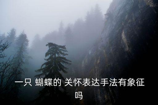  一只 蝴蝶的 關懷表達手法有象征嗎