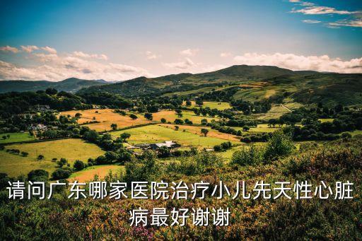 請問廣東哪家醫院治療小兒先天性心臟病最好謝謝