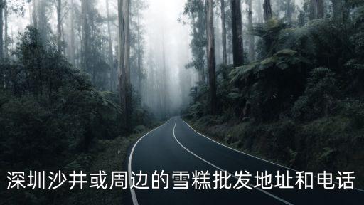 深圳沙井或周邊的雪糕批發(fā)地址和電話