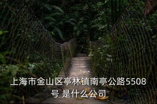 上海市金山區亭林鎮南亭公路5508號 是什么公司