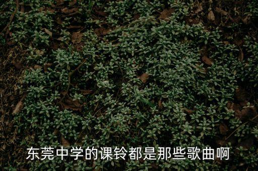 東莞中學校園歌曲，東莞中學的課鈴都是那些歌曲啊
