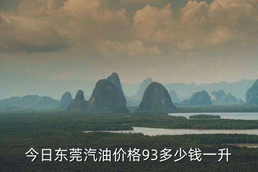 今日東莞汽油價格93多少錢一升