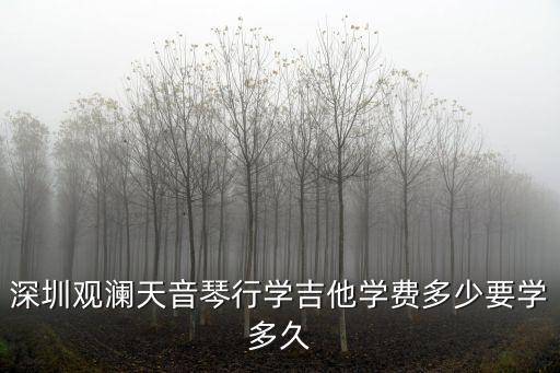 深圳觀瀾天音琴行學吉他學費多少要學多久