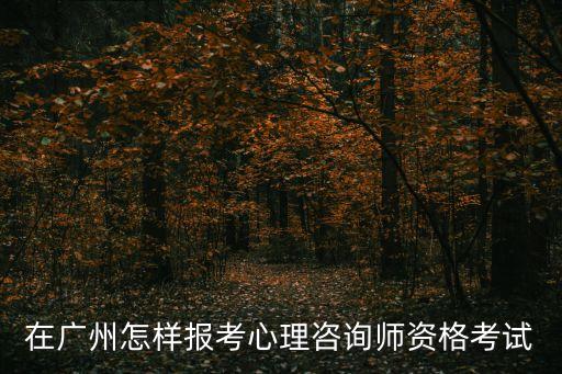 廣州心理咨詢師三級考試，在廣州怎樣報考心理咨詢師資格考試