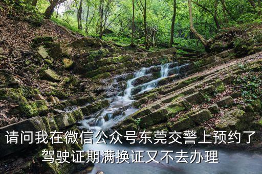 請問我在微信公眾號東莞交警上預約了駕駛證期滿換證又不去辦理