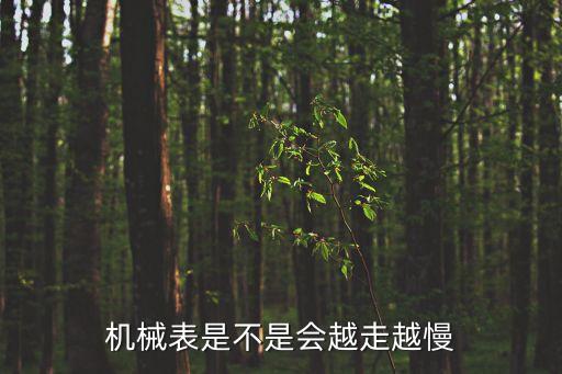 機械表是不是會越走越慢