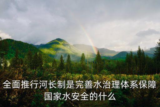 全面推行河長制是完善水治理體系保障國家水安全的什么