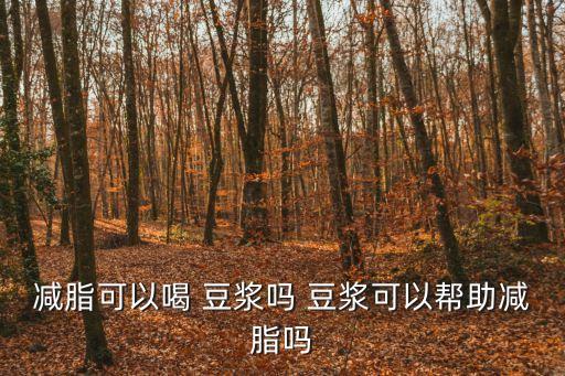 豆漿減肥