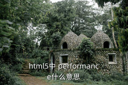html5中 performance什么意思