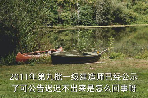 2011年第九批一級建造師已經公示了可公告遲遲不出來是怎么回事呀