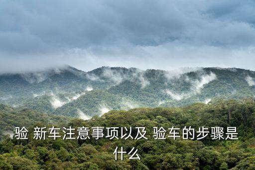 新車驗車流程,提新車如何驗車?