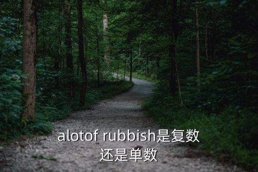 alotof rubbish是復(fù)數(shù)還是單數(shù)