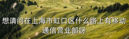 想請問在上海市虹口區什么路上有移動通信營業部呀