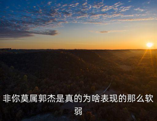 非你莫屬郭杰是真的為啥表現(xiàn)的那么軟弱