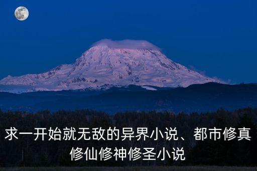 求一開始就無敵的異界小說、都市修真修仙修神修圣小說