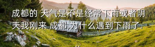  成都的 天氣是不是經常下雨或者陰天我剛來 成都,為什么遇到下雨了...