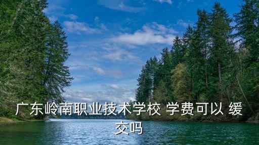 廣東嶺南職業技術學校 學費可以 緩交嗎