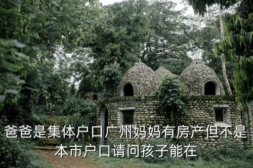 廣州媽媽房產(chǎn)，孩子戶口跟爸爸和奶奶一起在廣州天河區(qū)爸爸沒有房產(chǎn)奶奶房產(chǎn)