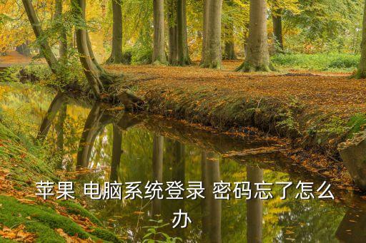  蘋果 電腦系統登錄 密碼忘了怎么辦