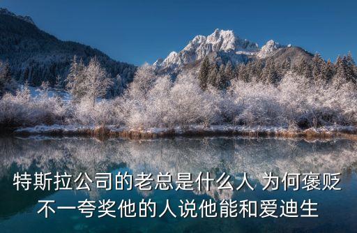 特斯拉公司的老總是什么人 為何褒貶不一夸獎他的人說他能和愛迪生