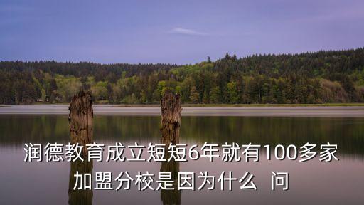 潤德教育成立短短6年就有100多家加盟分校是因為什么  問