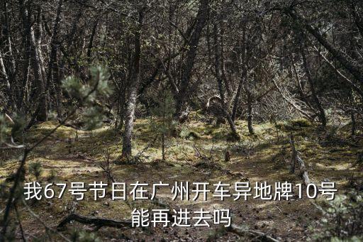 我67號節日在廣州開車異地牌10號能再進去嗎