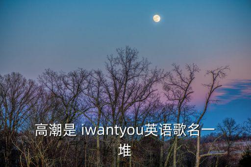高潮是 iwantyou英語歌名一堆