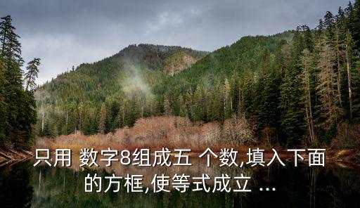 用數字8組成5個數相加等于1000,三年級數學填上合適的數